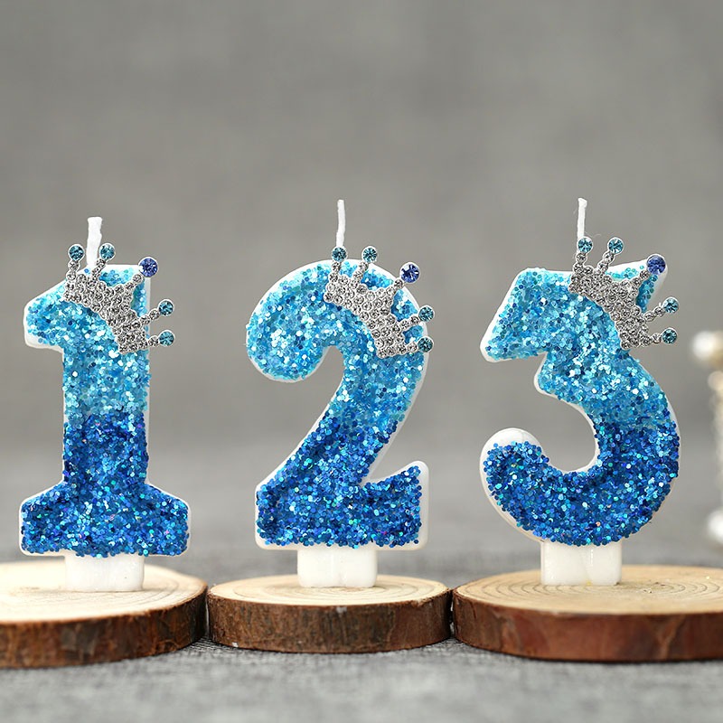Creative Peacock Blue Crown Di - огляд і ціна Candle For Supplies