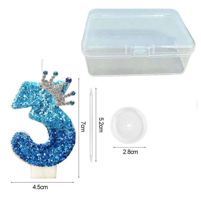 Creative Peacock Blue Crown Di - огляд і ціна Candle For Supplies