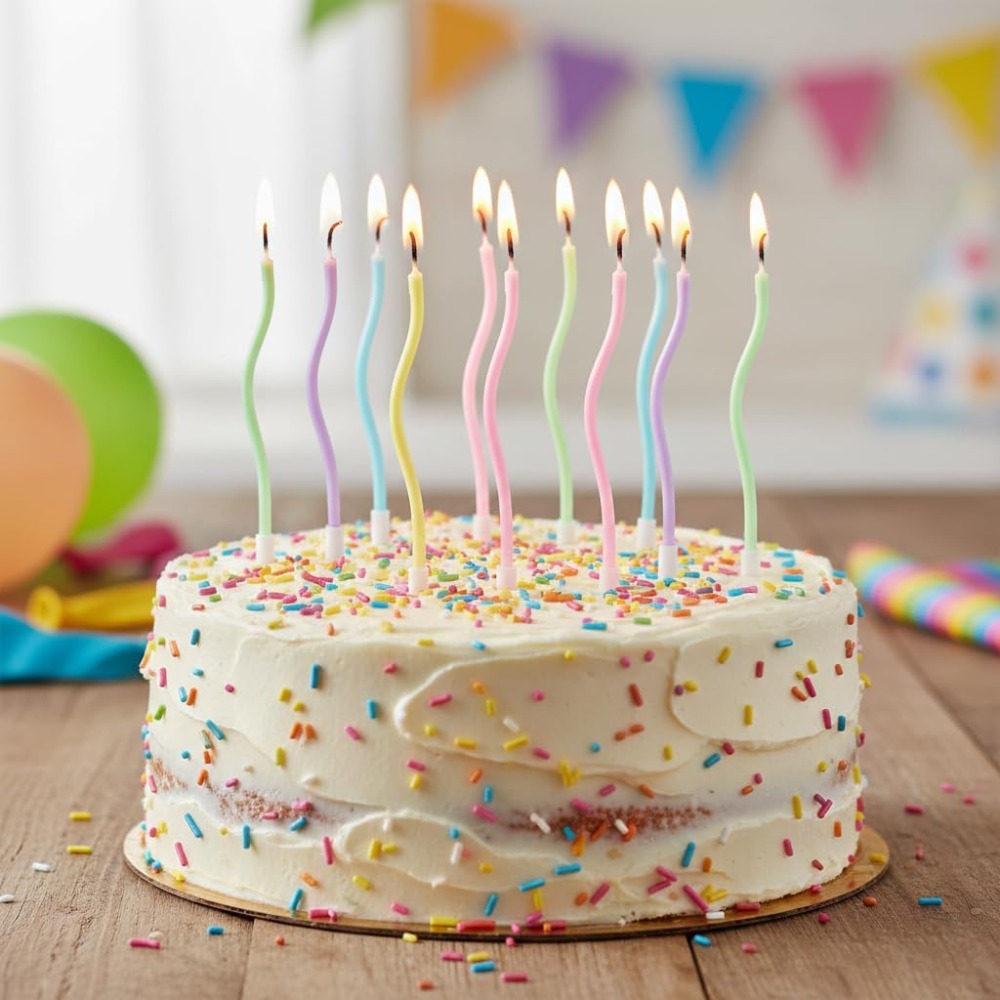 Rainbow Spiral Birthday Cake C - огляд і ціна Candle For Supplies