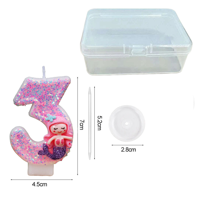 Creative Pink Mermaid 0-9 Digi - огляд і ціна Candle For Supplies
