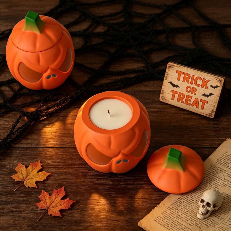 2Set of pumpkin storage jars w - огляд і ціна Candle Supplies Jars