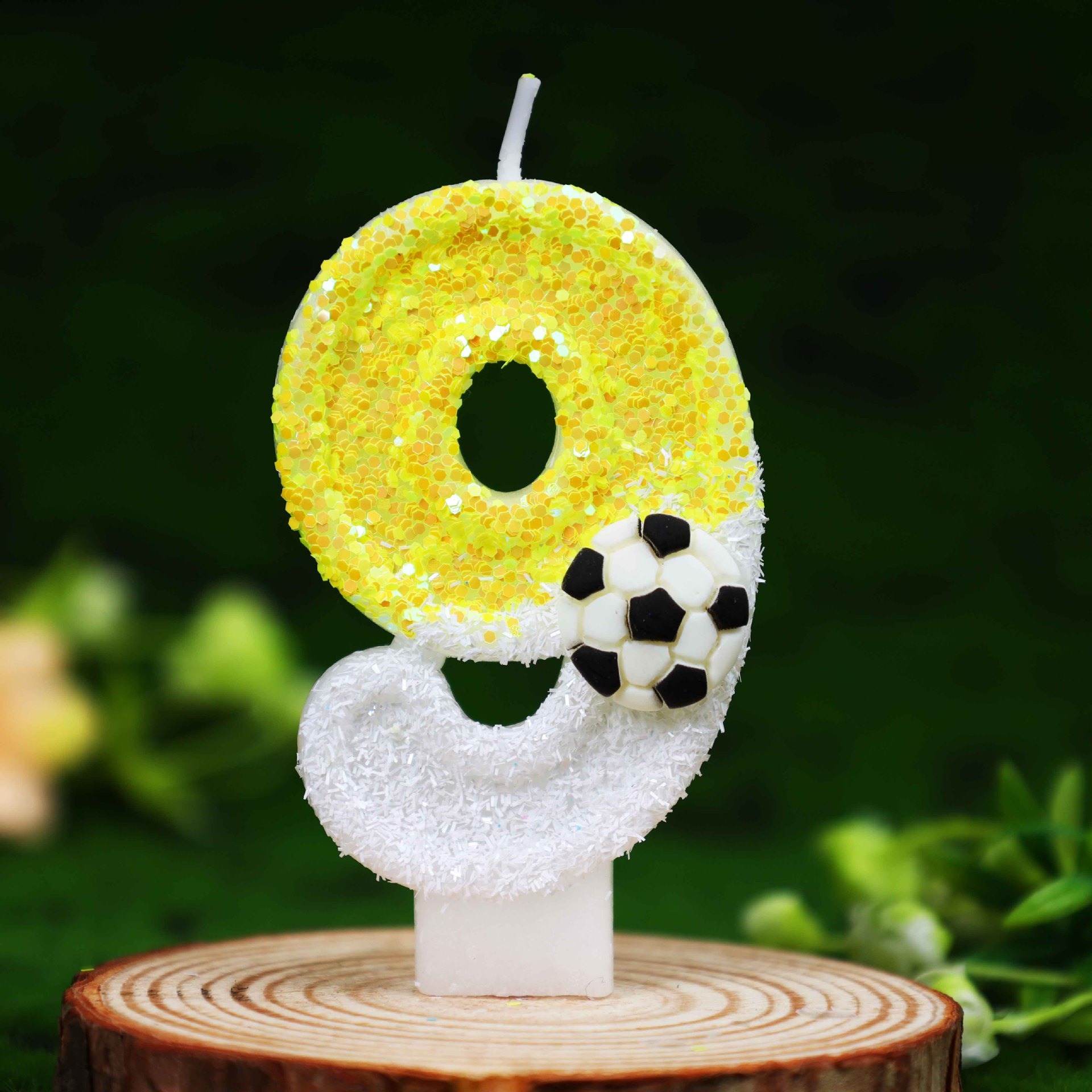 Yellow White Sequins Sports Fo - огляд і ціна Candle For Supplies