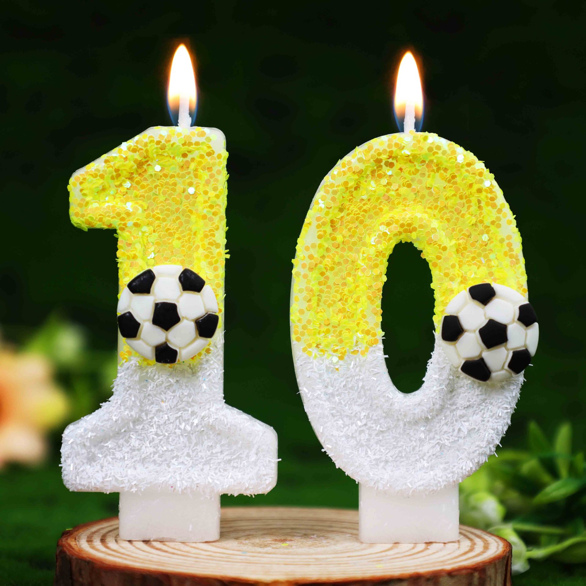 Yellow White Sequins Sports Fo - огляд і ціна Candle For Supplies