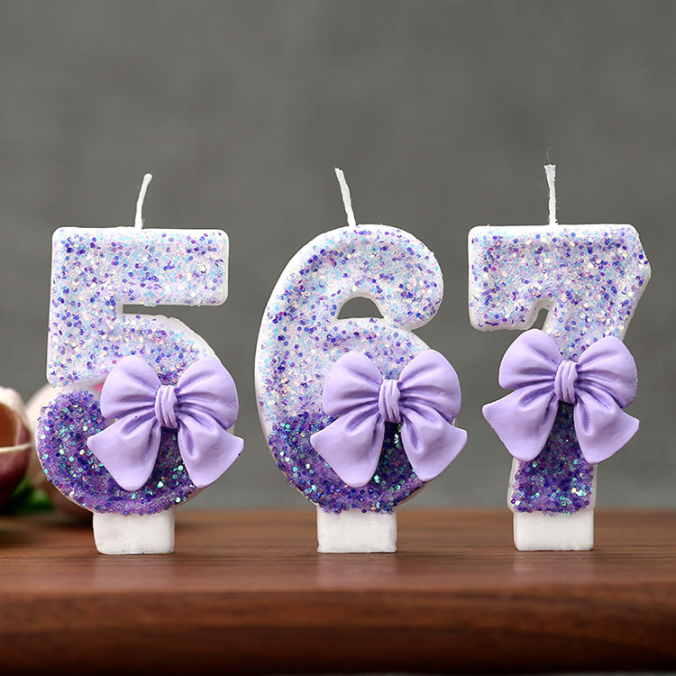 Creative Glitter Gradual Purpl - огляд і ціна Candle For Supplies