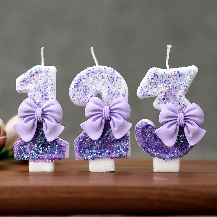 Creative Glitter Gradual Purpl - огляд і ціна Candle For Supplies