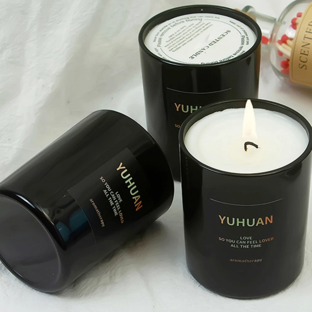Luxury Glass Candle Jar Black  - огляд і ціна Candle Supplies Luxury